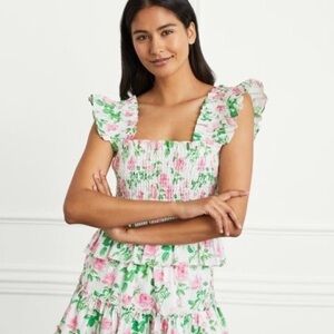 Floral HillHouse Smock Top